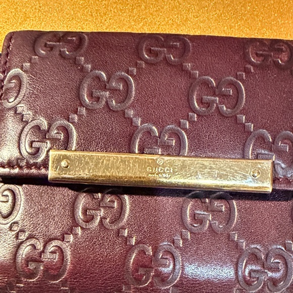 Gucci Guccissima Brown Compact Leather Wallet - Picture 4 of 9